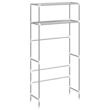 2-Tier Grey Storage Rack for Washing Machine - Hipomarket UK