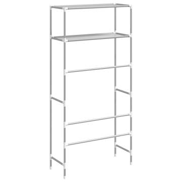 2-Tier Grey Storage Rack for Washing Machine - Hipomarket UK