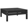 Garden Footstool Black Solid Pinewood Colour black Quantity in Package 1 Model footrest Number of 