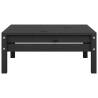 Black Solid Pinewood Garden Footstool | Relax Outdoors