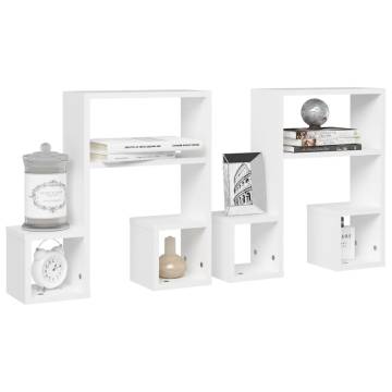 Stylish Music Note Wall Shelf - 2 pcs White | Hipomarket