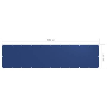 Buy Balcony Screen Blue 120x500 cm - Waterproof & UV Protective