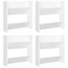 Stylish White Wall Shoe Cabinets - 4 pcs - 60x18x60 cm