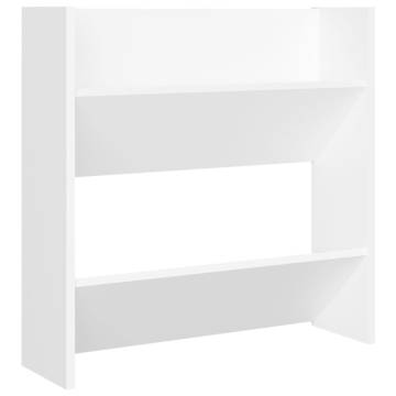 Stylish White Wall Shoe Cabinets - 4 pcs - 60x18x60 cm