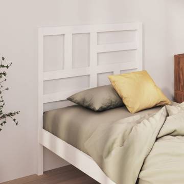 Stylish White Bed Headboard - Solid Wood Pine | HipoMarket