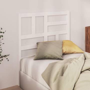 Stylish White Bed Headboard - Solid Wood Pine | HipoMarket