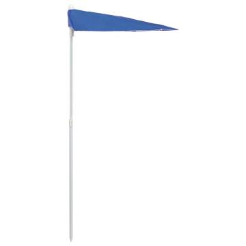 Garden Half Parasol with Pole 180x90 cm - Azure Blue