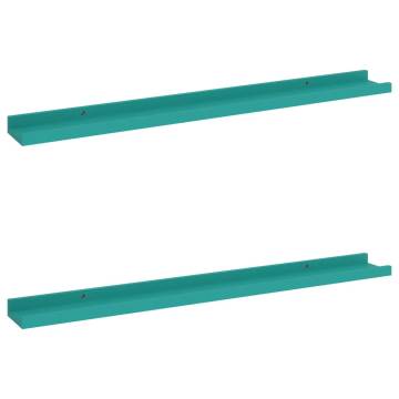 Blue Wall Shelves - 2 pcs 80x9x3 cm | Stylish Storage Solution