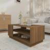 Brown Oak Coffee Table - Modern Engineered Wood Design | HipoMarket