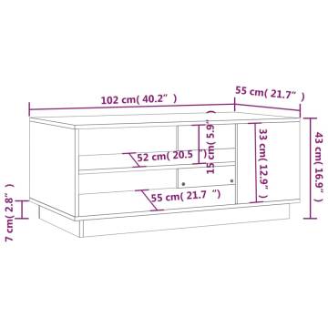 Brown Oak Coffee Table - Modern Engineered Wood Design | HipoMarket