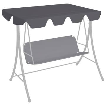 Replacement Canopy for Garden Swing - Anthracite 150x130cm