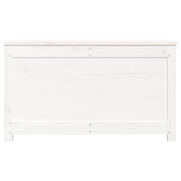 Storage Box White 80x40x45.5 cm | Solid Pinewood Organizer