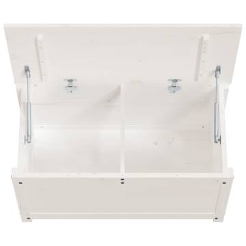 Storage Box White 80x40x45.5 cm | Solid Pinewood Organizer