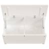 Storage Box White 80x40x45.5 cm | Solid Pinewood Organizer