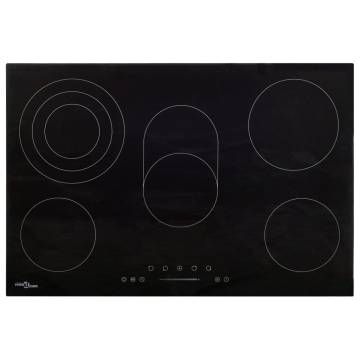 Ceramic Hob 5 Burners Touch Control 90 cm 8500 W | HipoMarket