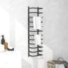 Towel Rack Black 24x12x96 cm Steel Colour black Size 24 x 12 x 96 cm 