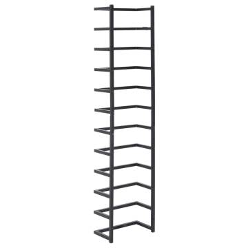 Stylish Black Towel Rack - Durable Steel | 24x12x96 cm