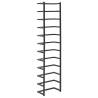 Stylish Black Towel Rack - Durable Steel | 24x12x96 cm