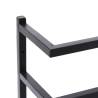 Stylish Black Towel Rack - Durable Steel | 24x12x96 cm