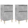 Elegant Concrete Grey Bedside Cabinets - 2 pcs | Hipo Market