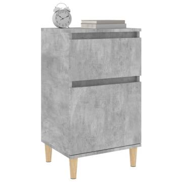 Elegant Concrete Grey Bedside Cabinets - 2 pcs | Hipo Market