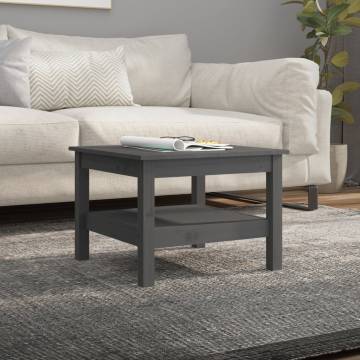 Stylish Grey Coffee Table - Solid Pine Wood | HipoMarket