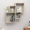 Wall Cube Shelf Sonoma Oak 80x15x78.5 cm Engineered Wood Colour sonoma oak Quantity in Package 1 Number of Pieces 