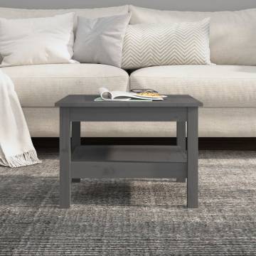 Stylish Grey Coffee Table - Solid Pine Wood | HipoMarket