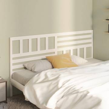 Stylish White Pine Bed Headboard | 206x4x100 cm