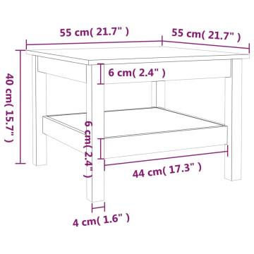 Stylish Grey Coffee Table - Solid Pine Wood | HipoMarket