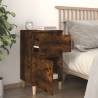 Elegant 2 pcs Smoked Oak Bedside Cabinets - Stylish Storage