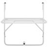 Stylish White Balcony Table 60x40 cm - Space Saving Design