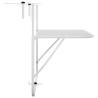 Stylish White Balcony Table 60x40 cm - Space Saving Design