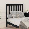 Stylish Black Pine Bed Headboard - 96x6x101 cm