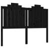 Stylish Black Bed Headboard - Solid Pine Wood | Hipomarket