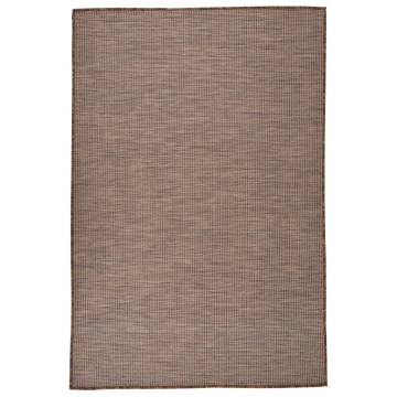 Outdoor Flatweave Rug 120x170 cm Brown - Durable & Stylish