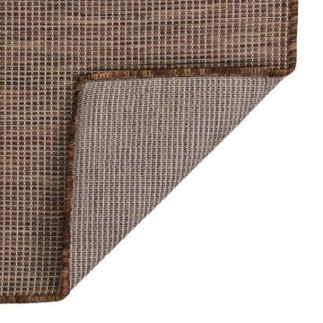 Outdoor Flatweave Rug 120x170 cm Brown - Durable & Stylish