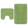 Bathroom Mat Set 2 Pieces Fabric Green Colour green Quantity in Package 1 