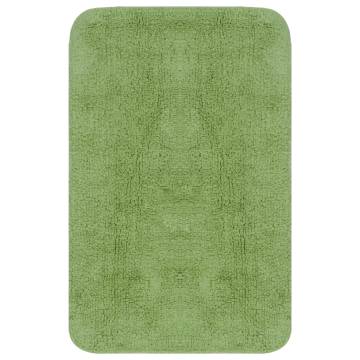 Luxurious Green Bathroom Mat Set - 2 Pieces Fabric