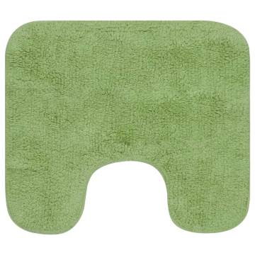 Luxurious Green Bathroom Mat Set - 2 Pieces Fabric