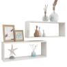 Wall Cube Shelf Set - High Gloss White Storage Solution