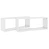 Wall Cube Shelf Set - High Gloss White Storage Solution