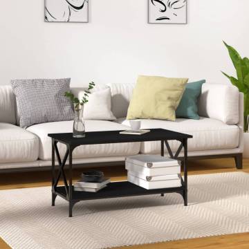 Elegant Black Coffee Table - 80x45x45 cm | Hipomarket