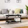 Coffee Table Black 80x45x45 cm Engineered Wood and Iron Colour black Quantity in Package 1 Length 80 cm Width 45 cm 