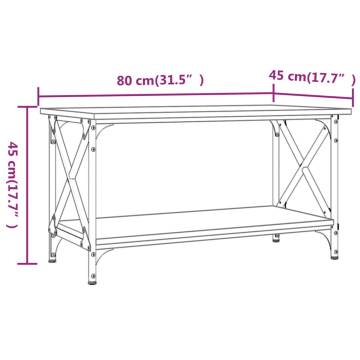 Elegant Black Coffee Table - 80x45x45 cm | Hipomarket