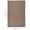 Outdoor Flatweave Rug 120x170 cm Brown - Durable & Stylish