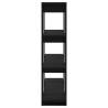 Stylish Black Book Cabinet & Room Divider - 100x30x123.5 cm