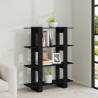 Stylish Black Book Cabinet & Room Divider - 100x30x123.5 cm