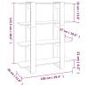 Stylish Black Book Cabinet & Room Divider - 100x30x123.5 cm