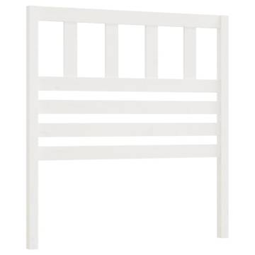 Stylish White Bed Headboard - Solid Pine Wood 96x4x100 cm